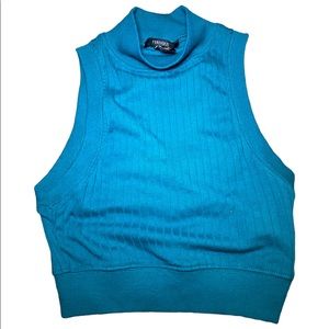 Forever21 Teal Crop Top